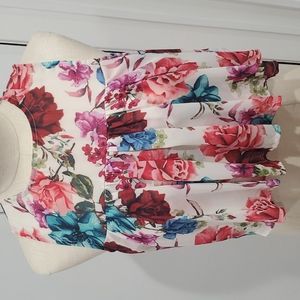 Derek Heart Floral Cropped Top Sz Small